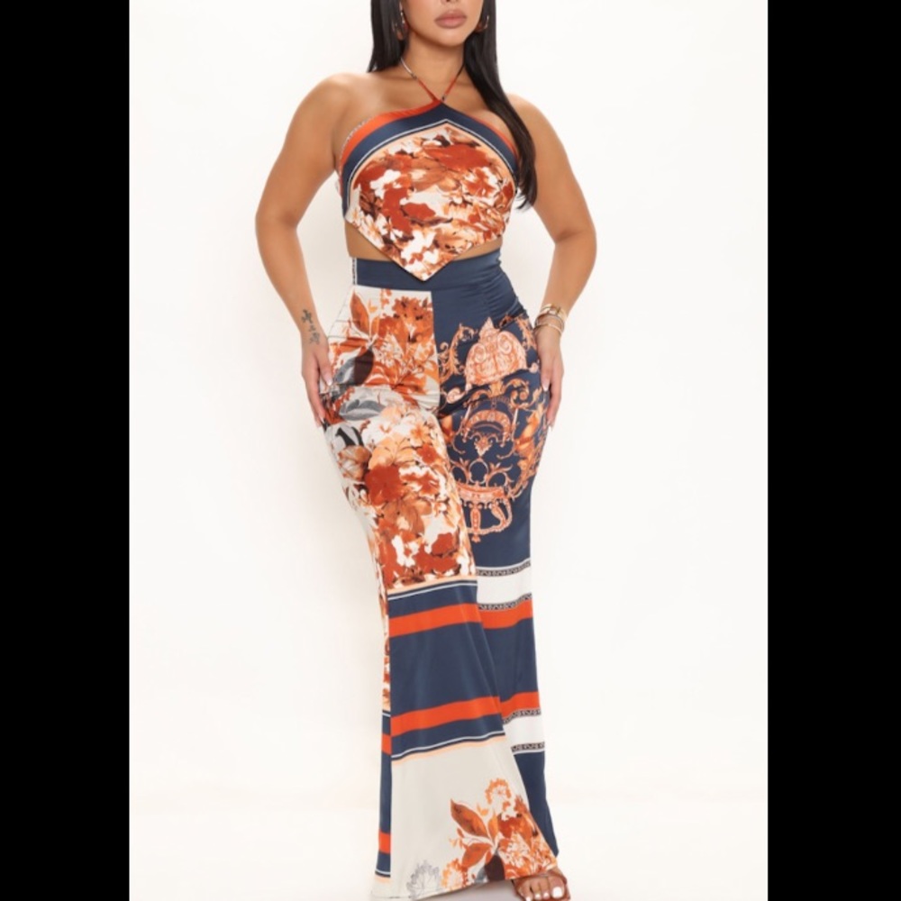 SATIN PANT SET